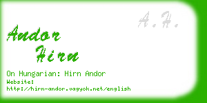 andor hirn business card